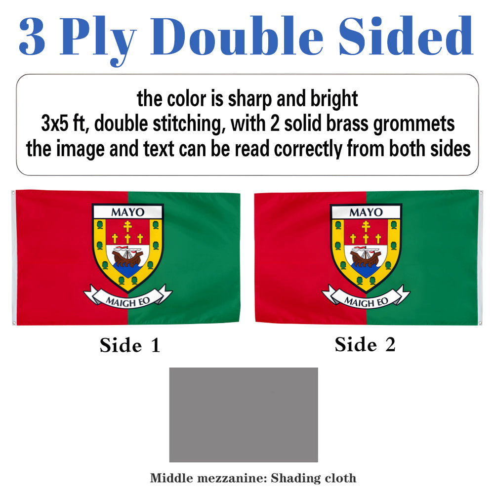 Mayo County Coat of Arms Ireland flag 3x5ft banner man cave