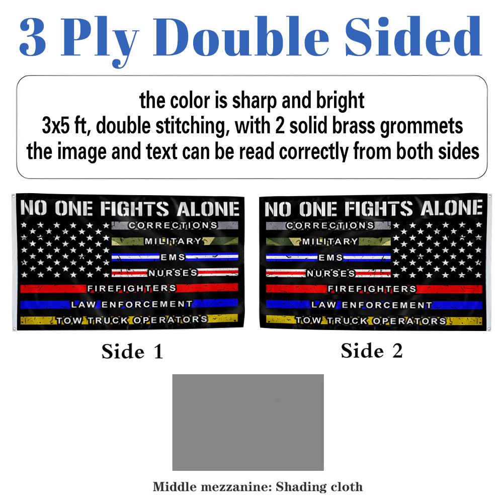 No One Fights Alone flag 3x5ft banner man cave
