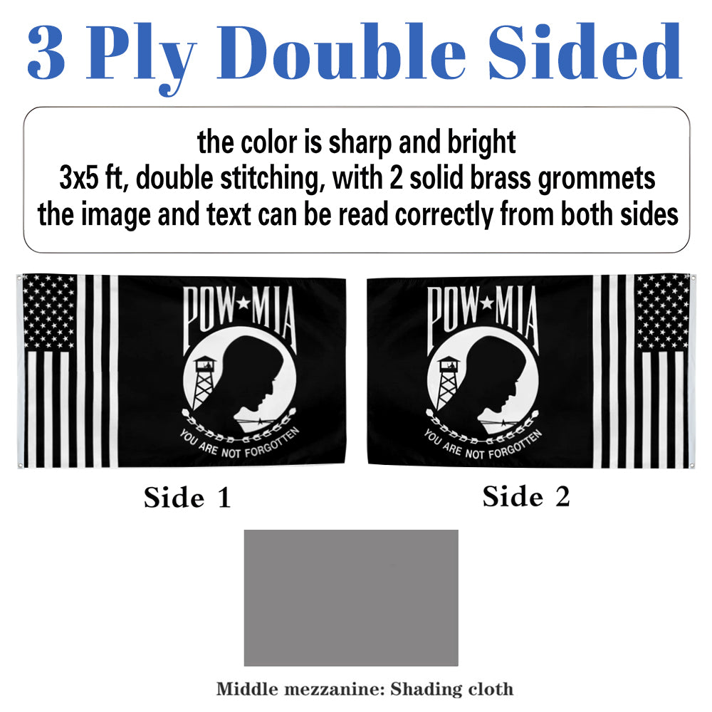 POW MIA American flag 3x5ft banner man cave