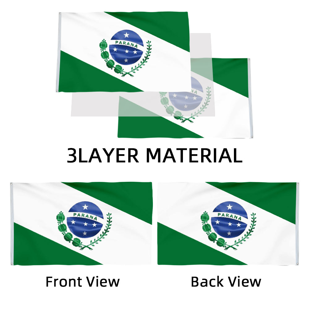 Paraná State (Brazil) Flag: 3x5ft Man Cave Brazilian Southern State Culture-Style Banner