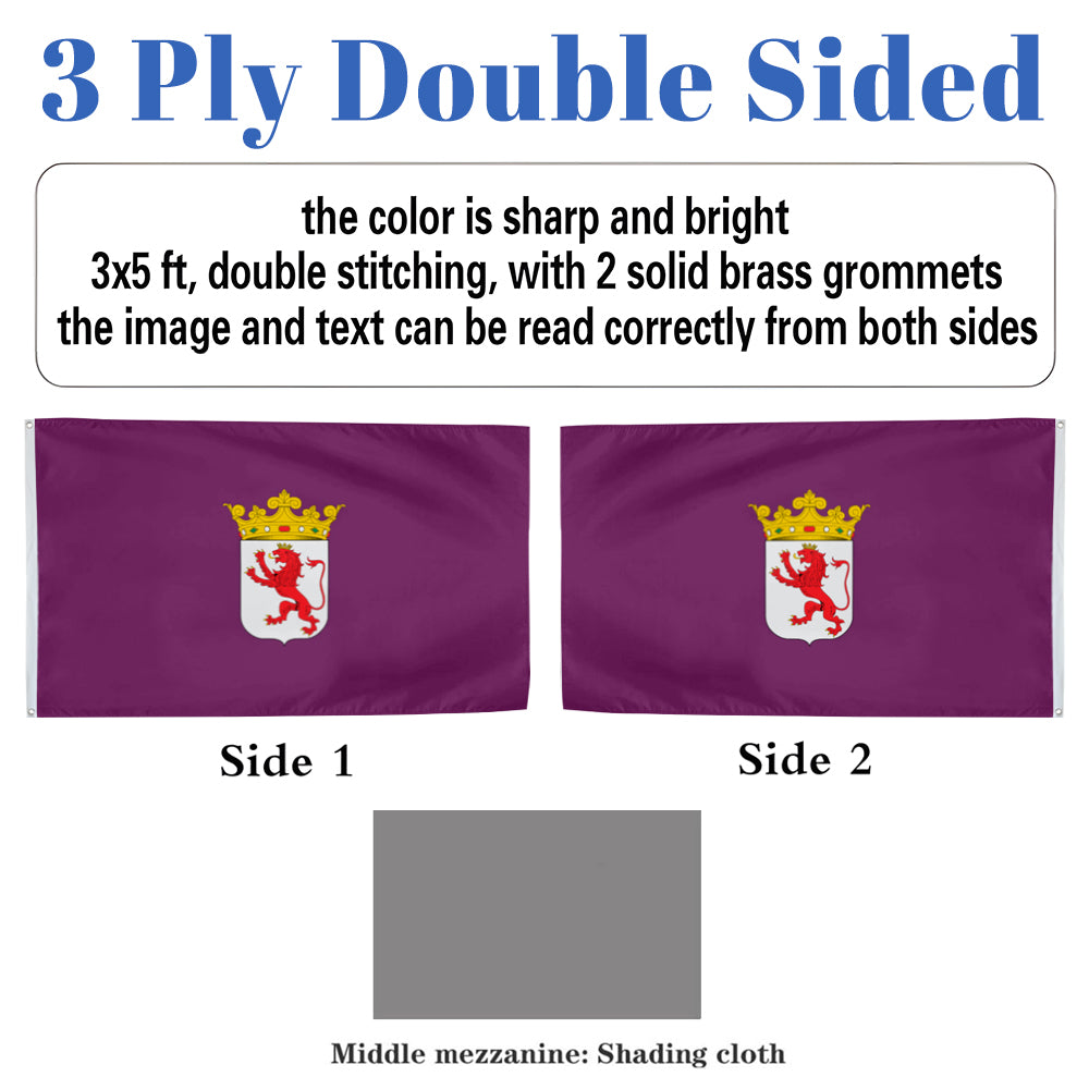 Province of León (Spain) flag 3x5ft banner man cave