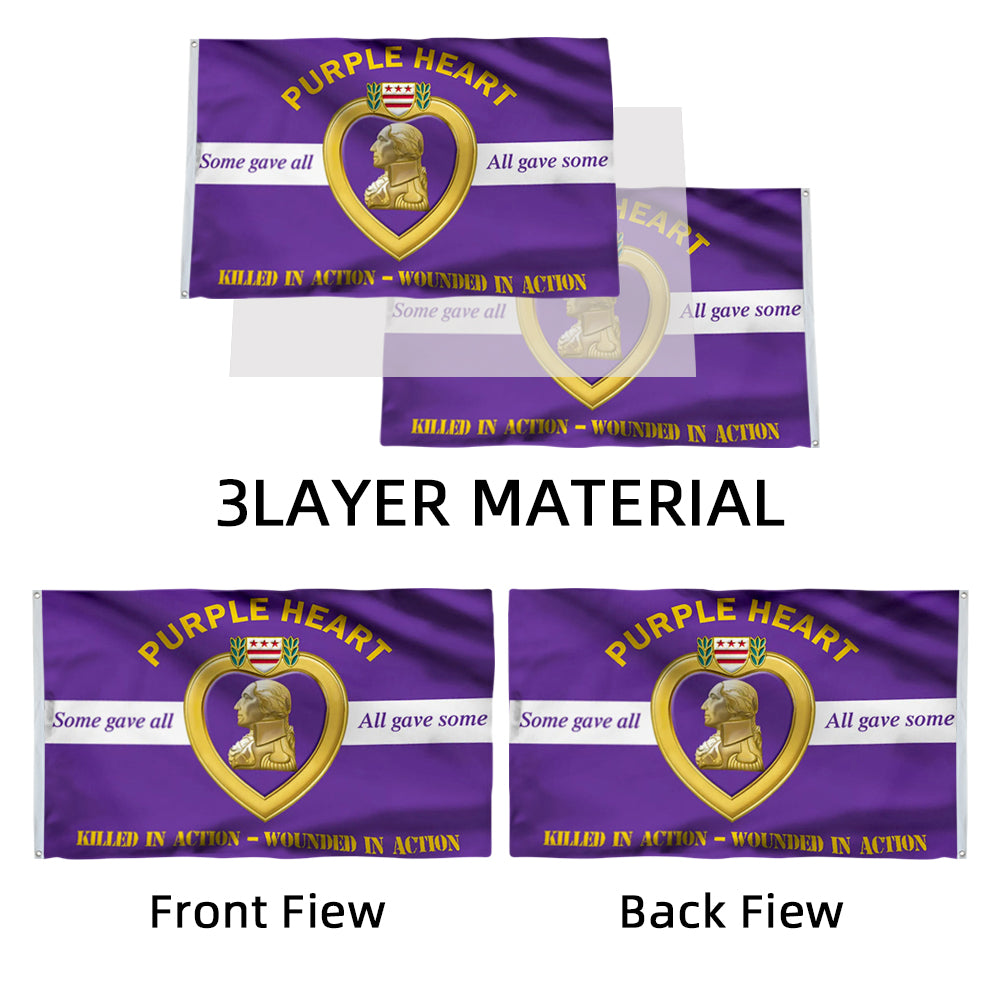 Purple Heart Grommet flag National Day Some Gave All All Gave Some Patriot Proud flags 3x5ft banner man cave