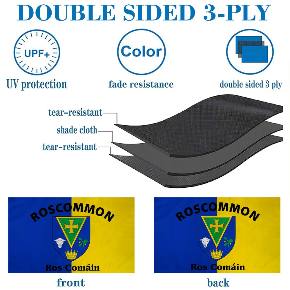 Roscommon Ireland County flag 3x5ft banner man cave