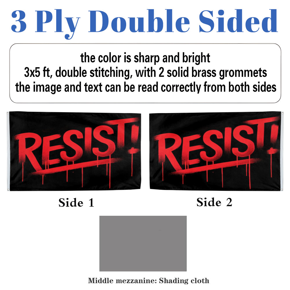 Resist flag 3x5ft banner man cave