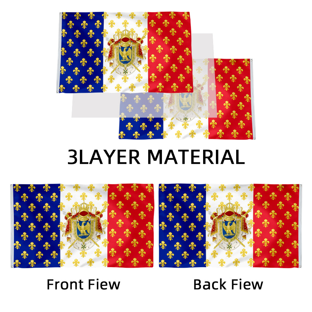 Royal France flag - Napoleon Bonaparte France Royal flags 3x5ft banner man cave