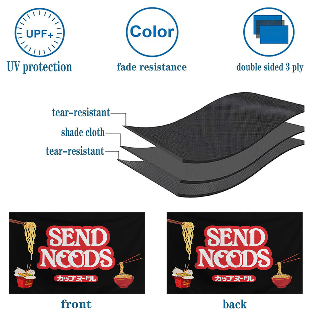 "SEND NOODS" Fun Food flag 3x5ft banner man cave