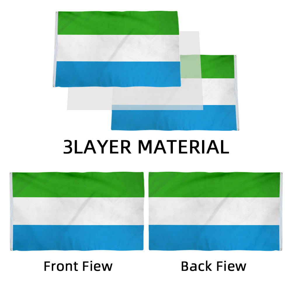 Sierra Leone Sierra Leoneans flag 3x5ft banner man cave