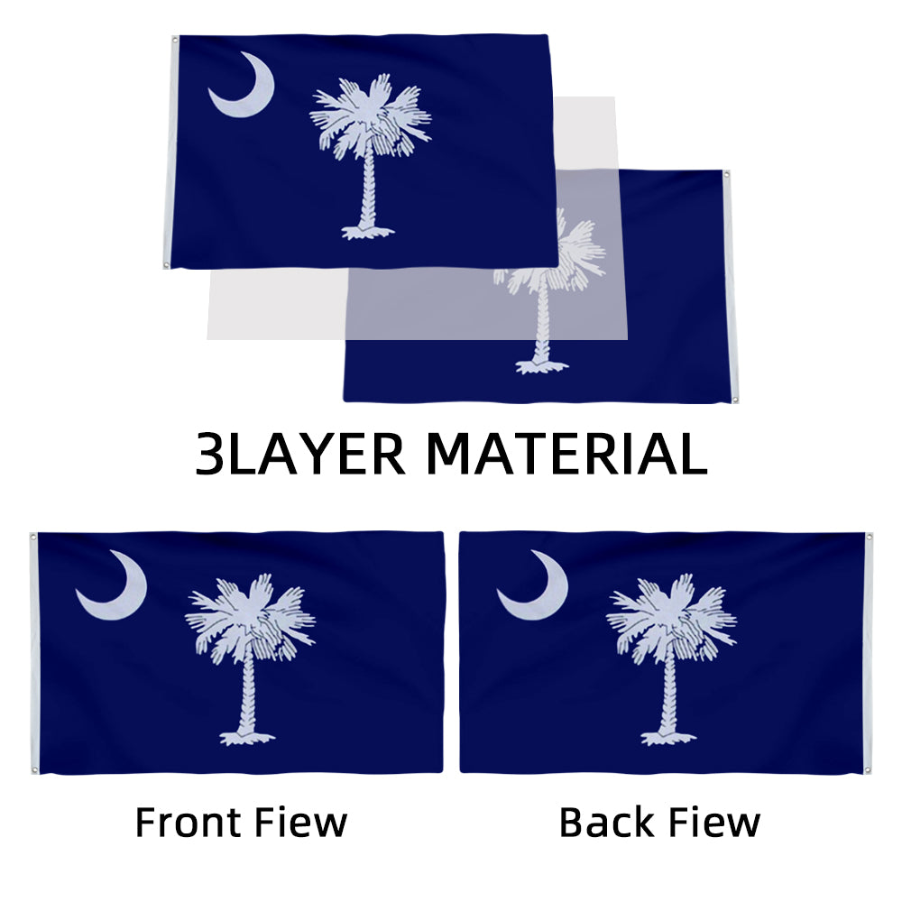 South Carolina flag 3x5ft banner man cave