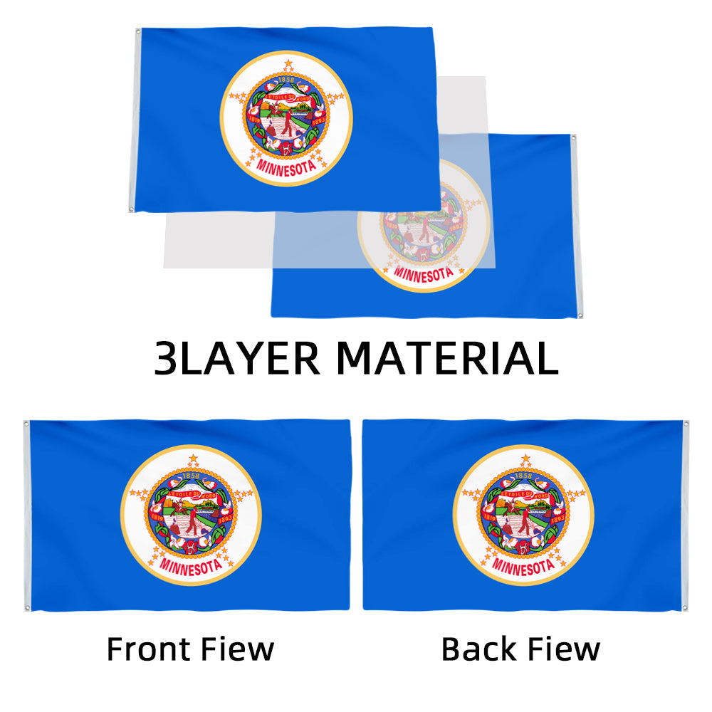 State of Minnesota flag 3x5ft banner man cave