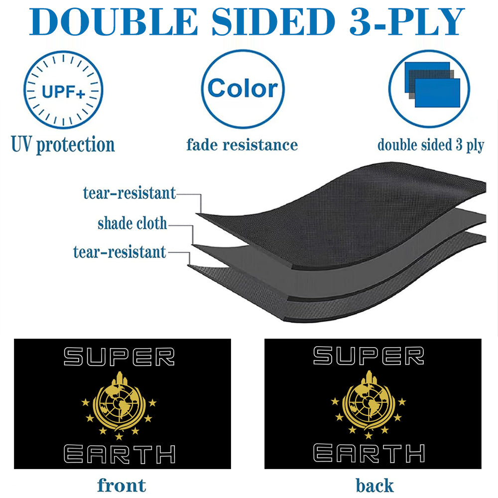 Super Earth Black flag 3x5ft banner man cave