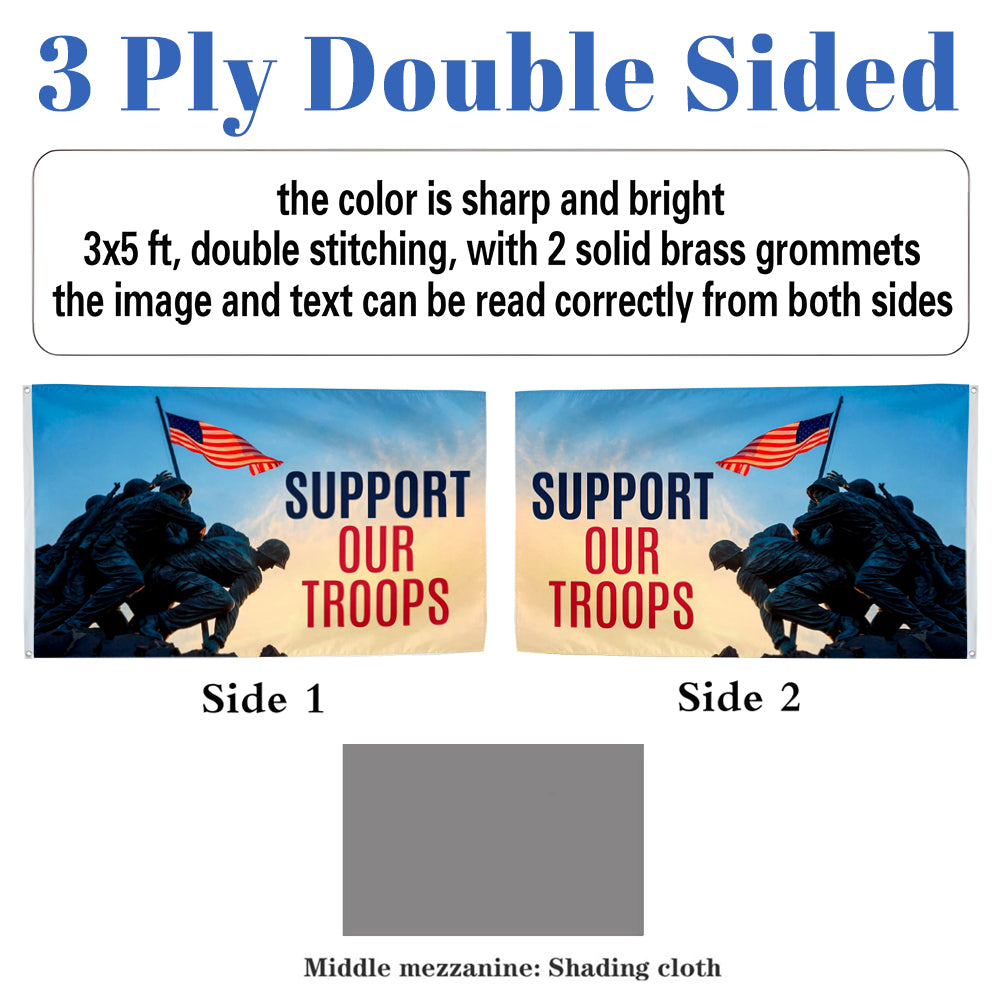 Support Our Troops flag 3x5ft banner man cave