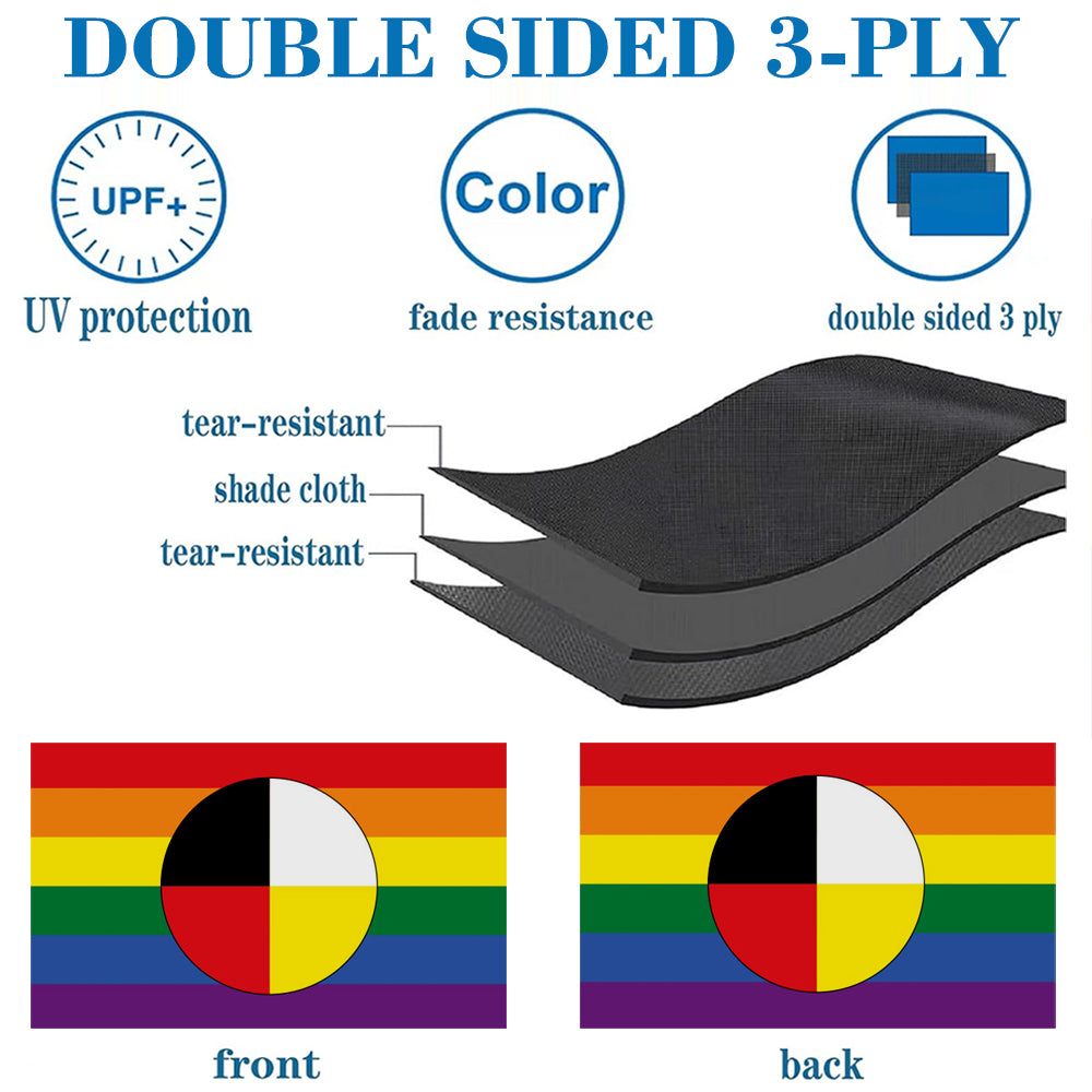 Two-Spirit Pride flag 3x5ft banner man cave