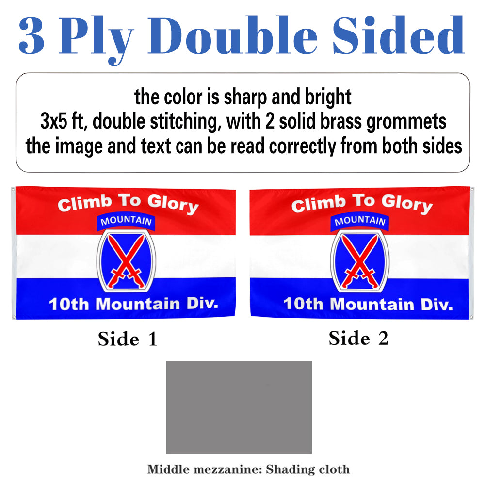 10th Mountain Division flag 3x5ft banner man cave