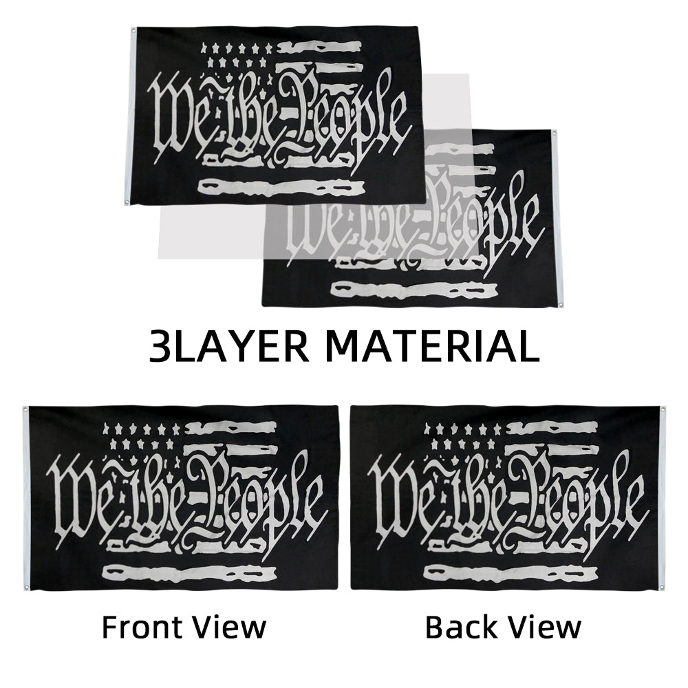 We The People WTP Blackout USA flag 3x5ft banner man cave