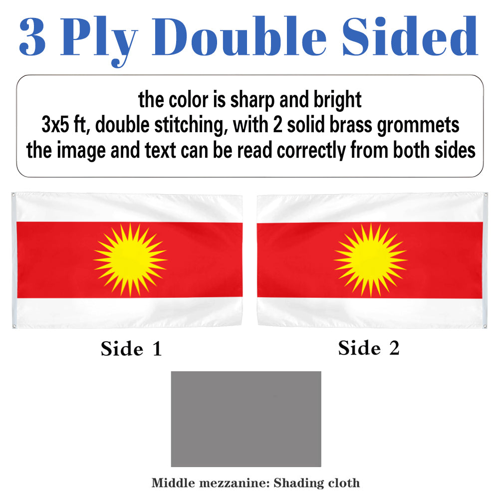 Yazidism flag 3x5ft banner man cave