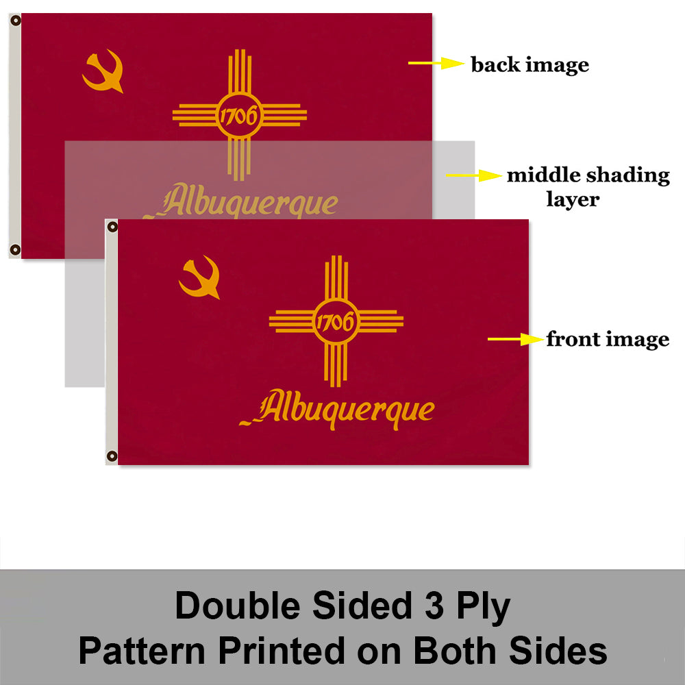 City of Albuquerque flag 3x5ft banner man cave