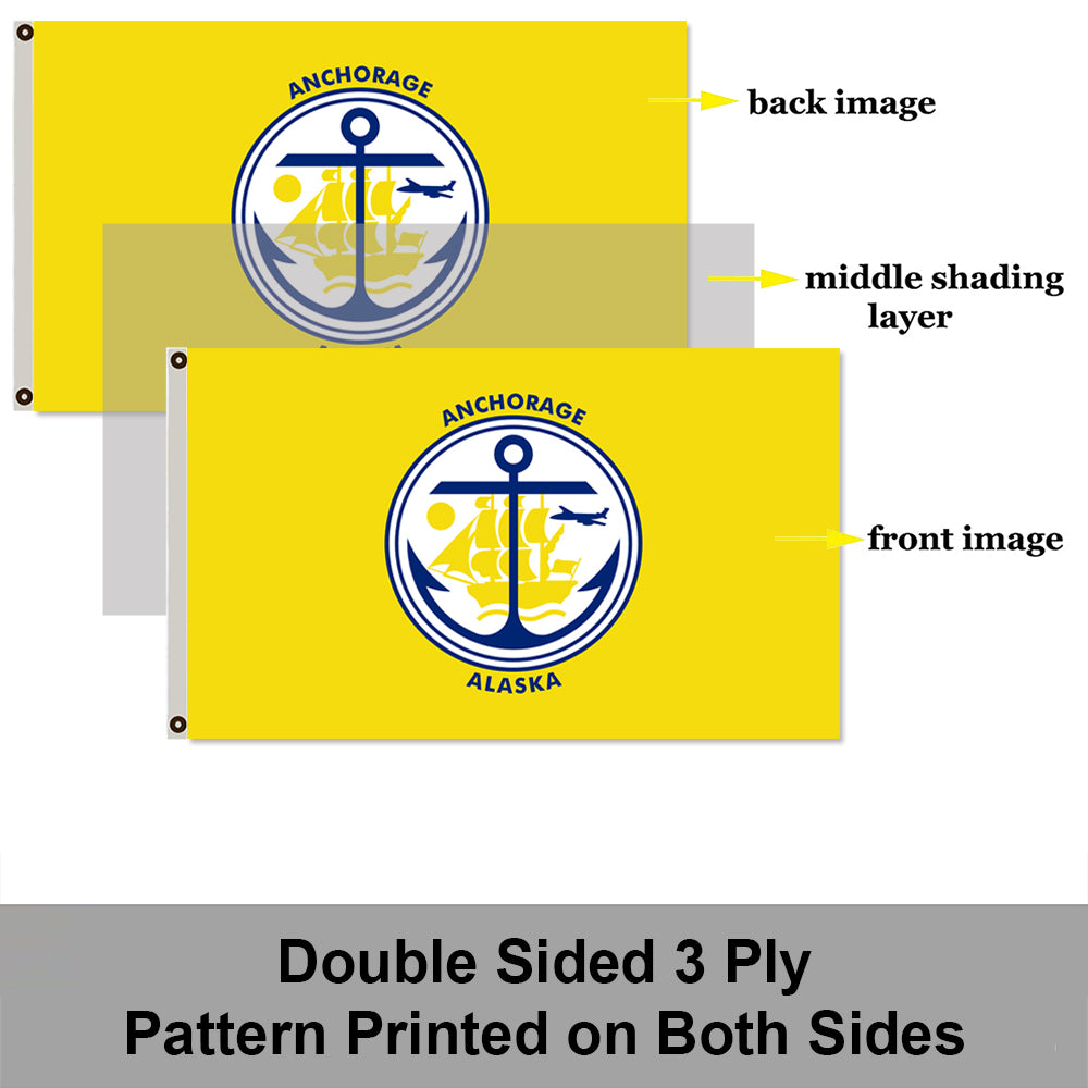 City of Anchorage flag 3x5ft banner man cave