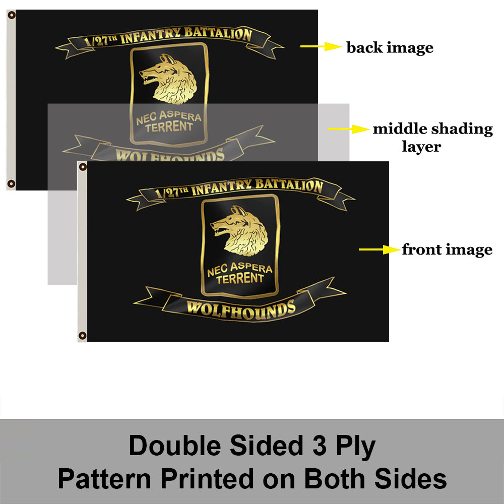 1-27 WOLFHOUNDS flag 3x5ft banner man cave