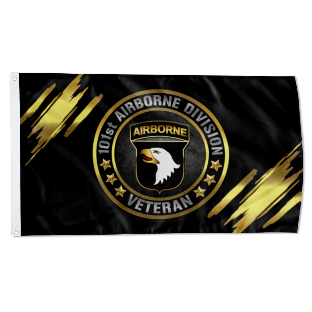 101st Airborne Division Veteran flag 3x5ft banner man cave