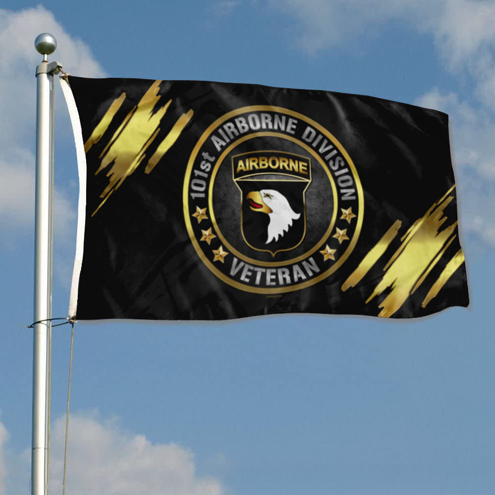 101st Airborne Division Veteran flag 3x5ft banner man cave