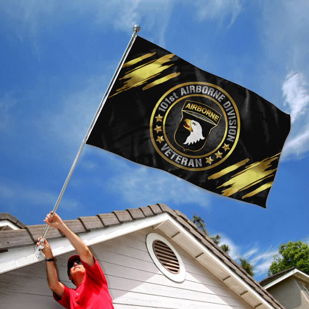 101st Airborne Division Veteran flag 3x5ft banner man cave