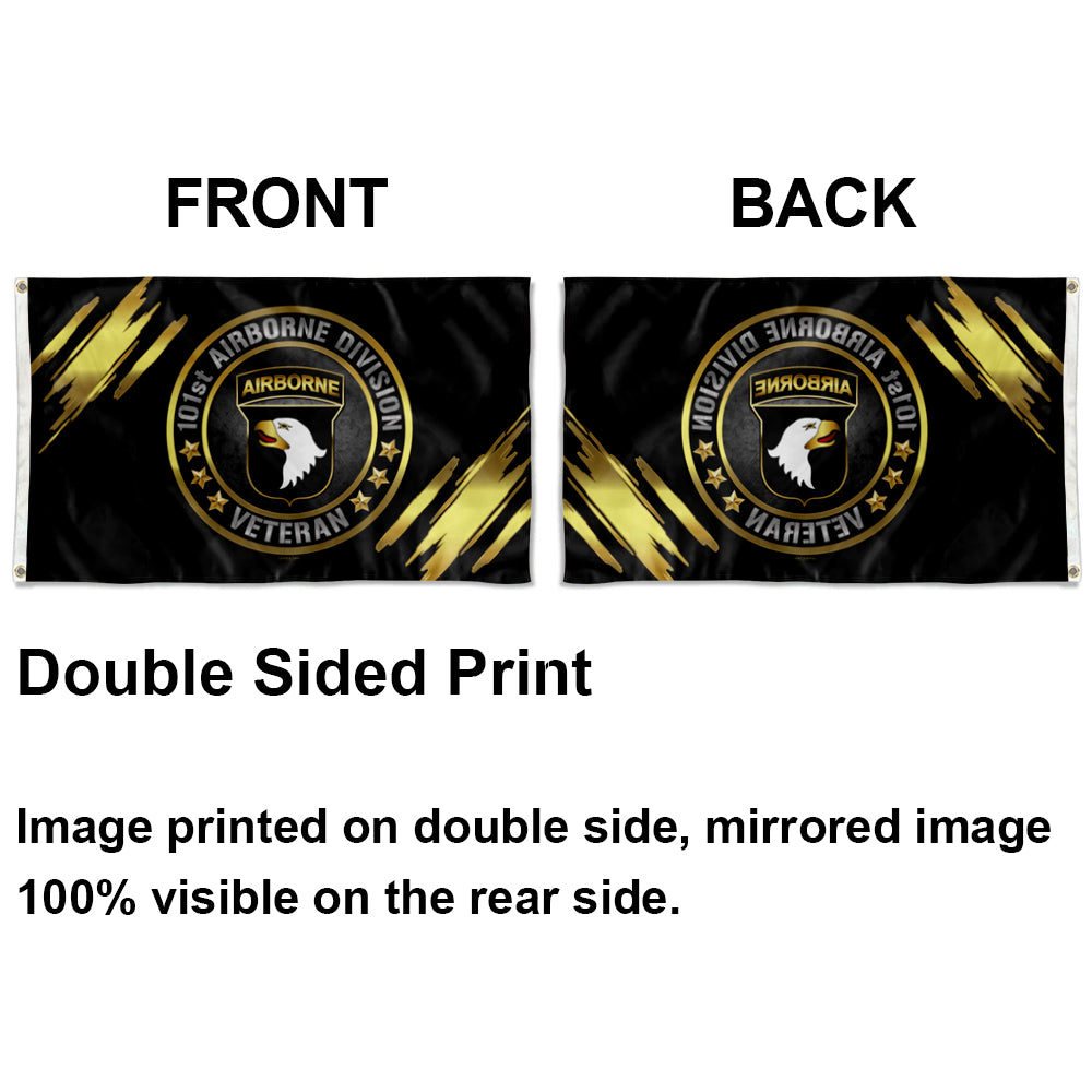 101st Airborne Division Veteran flag 3x5ft banner man cave