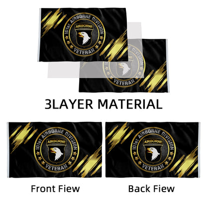 101st Airborne Division Veteran flag 3x5ft banner man cave