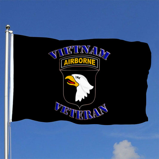 101st Airborne Vietnam Veteran Flag: 3x5ft Man Cave Military History Decor Banner
