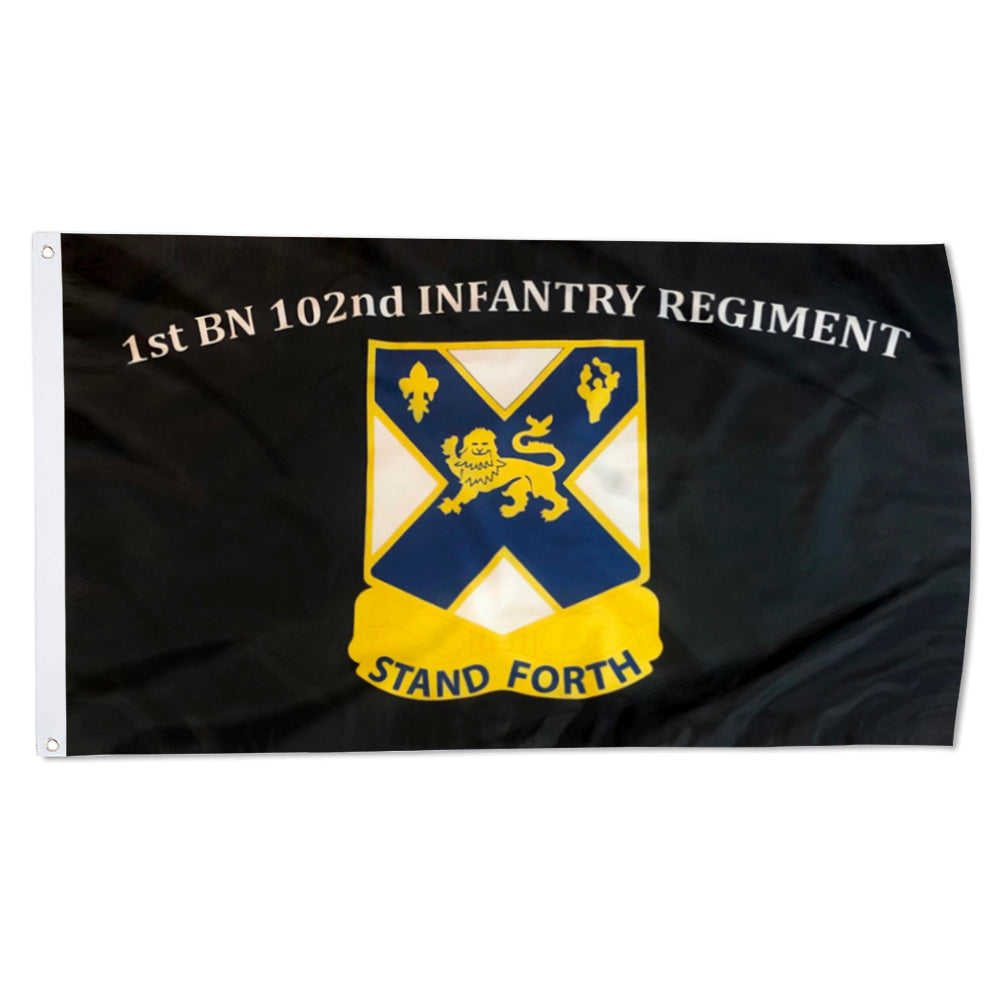 1st BN 102nd Infantry Regiment Stand Forth flag 3x5ft banner man cave