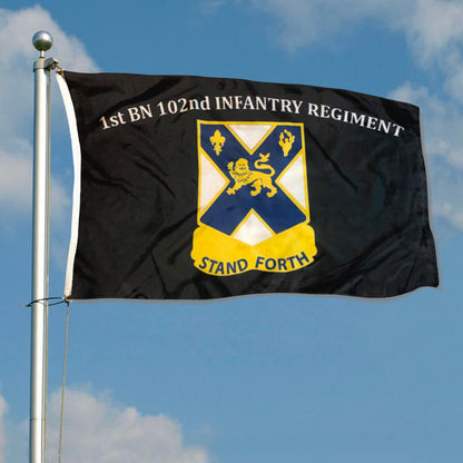 1st BN 102nd Infantry Regiment Stand Forth flag 3x5ft banner man cave