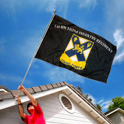 1st BN 102nd Infantry Regiment Stand Forth flag 3x5ft banner man cave