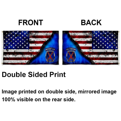 10th Mountain Stars & Stripes flag 3x5ft banner man cave