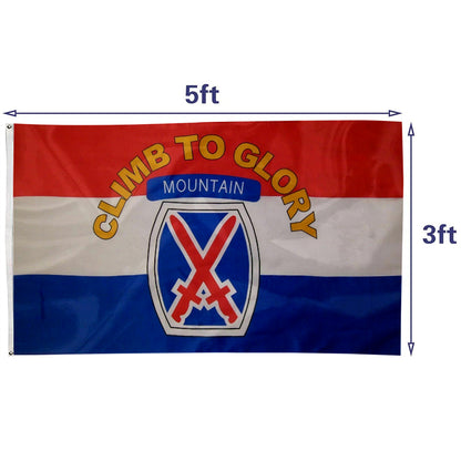 10th Mountain Division flag United States US Army Climb to Glory Tenth flags 3x5ft banner man cave