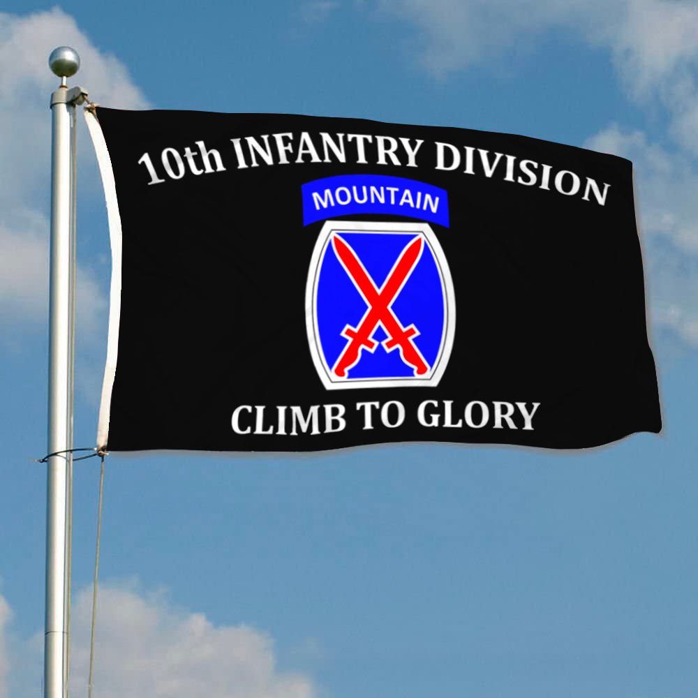 10th Mountain Infantry Division flag 3x5ft banner man cave