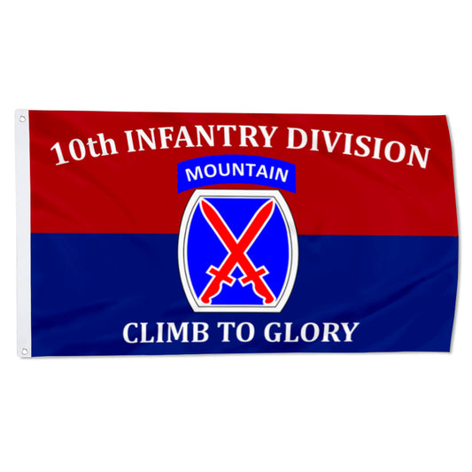 10th Mountain Infantry Division flag Climb to Glory flags 3x5ft banner man cave