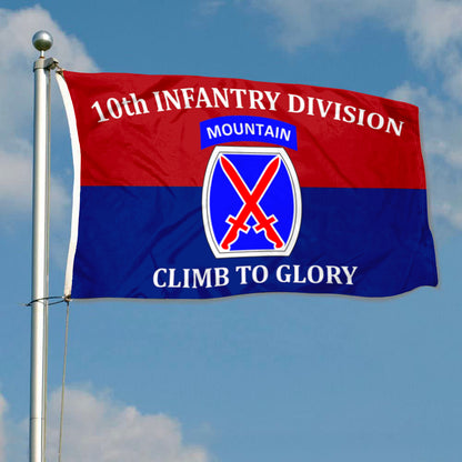 10th Mountain Infantry Division flag Climb to Glory flags 3x5ft banner man cave
