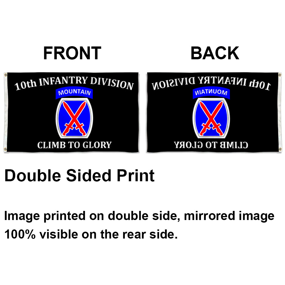 10th Mountain Infantry Division flag 3x5ft banner man cave