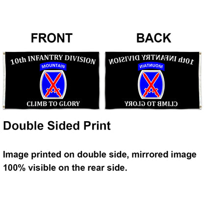 10th Mountain Infantry Division flag 3x5ft banner man cave