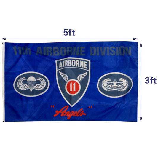 11th AIRBORNE flag military paratrooper ww2 war angels us army flags 3x5ft banner man cave