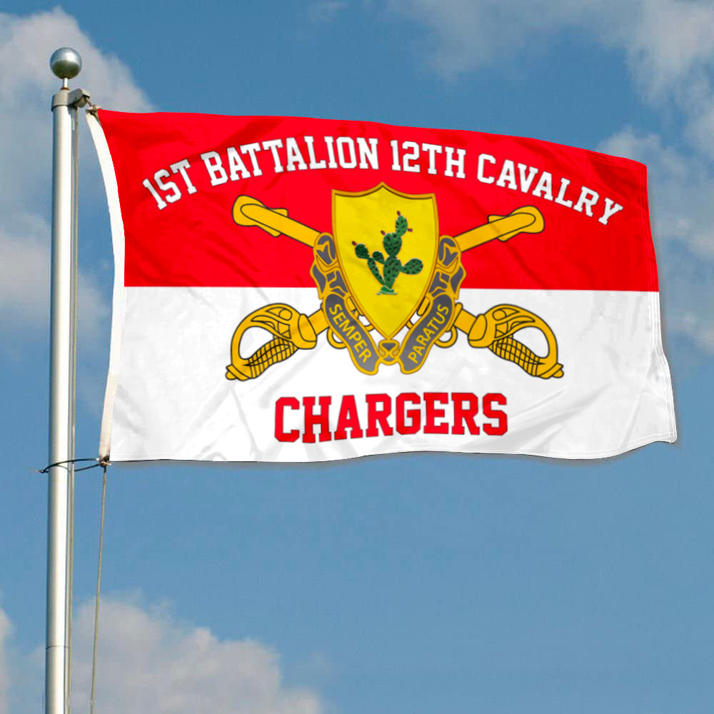 1st bn 12th Cavalry flag 3x5ft banner man cave