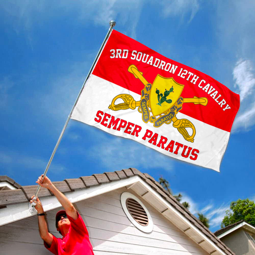 3rd Squadron 12th Cavalry flag 3x5ft banner man cave