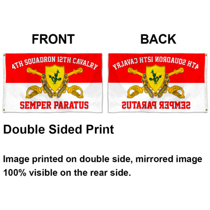 4th Squadron 12th Cavalry flag 3x5ft banner man cave