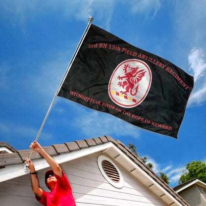 13th Field Artillery Regiment flag 3rd BN 13th FA Without Fear Favor Or The Hope Of Reward flags 3x5ft banner man cave
