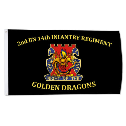 2nd BN 14th infantry Regiment flag 3x5ft banner man cave