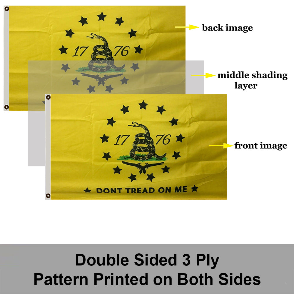 1776 flag Dont Tread On Me 13 Stars 2nd Amendment flags 3x5ft banner man cave