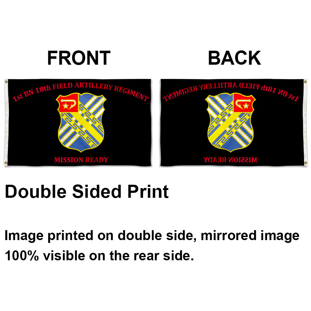 18th Field Artillery flag 1st BN 18th FA Mission Ready flags 3x5ft banner man cave