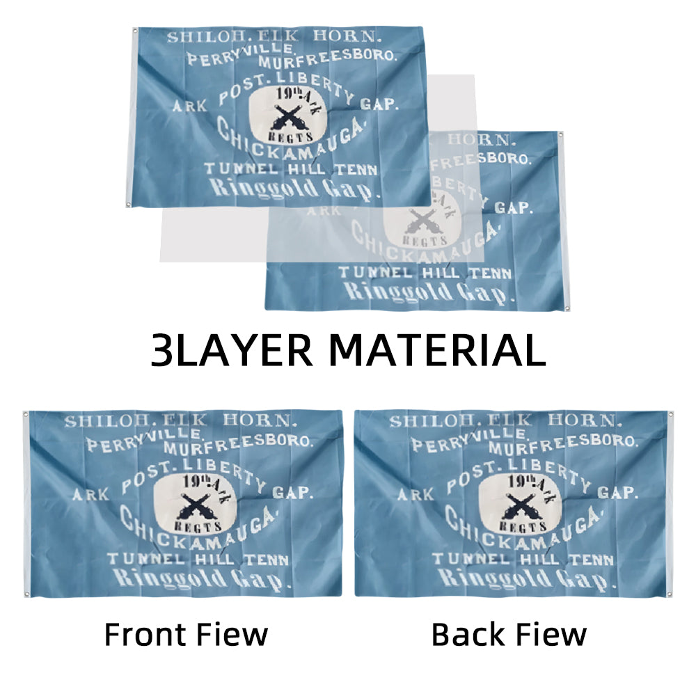 19th Arkansas Regiment Chickamauga Civil War flag 3x5ft banner man cave