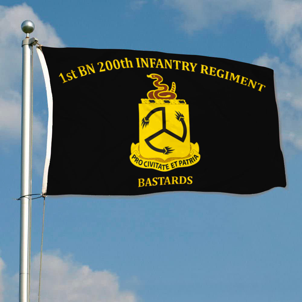 1st BN 200th Infantry Regiment flag 3x5ft banner man cave