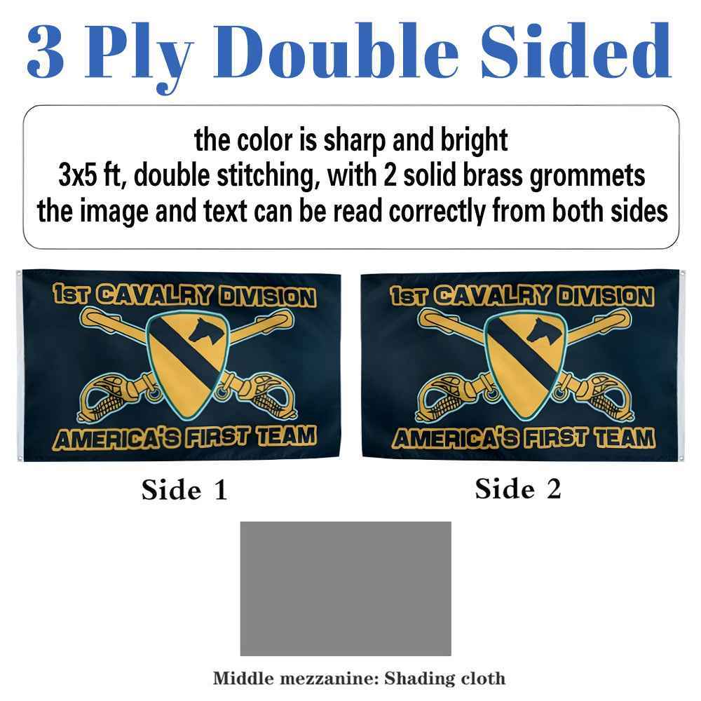 1st Cavalry Division flag 3x5ft banner man cave 2