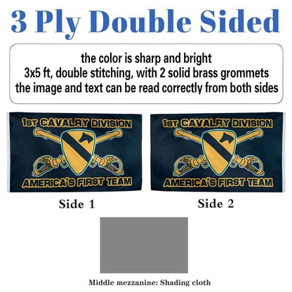 1st Cavalry Division flag 3x5ft banner man cave 2
